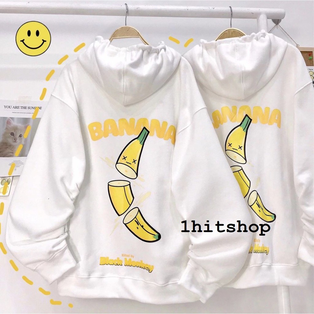Áo KHOÁC Hoodie TRÁI CHUỐI BANANA Unisex 1hitshop | BigBuy360 - bigbuy360.vn