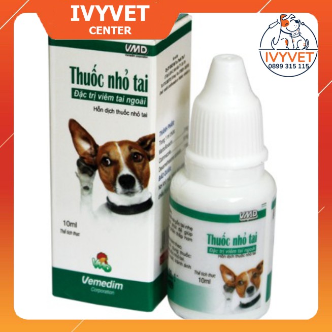 [Mã PET50K giảm Giảm 10% - Tối đa 50K đơn từ 250K] Thuốc trị viêm tai chó mèo Ear Drops 10ml hàng chính hãng