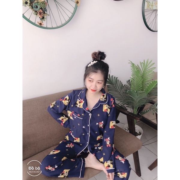 ❌PIJZAMA❌Đồ bộ tay dài,pizama tay dài có túi quần+áo ảnh thật kèm video