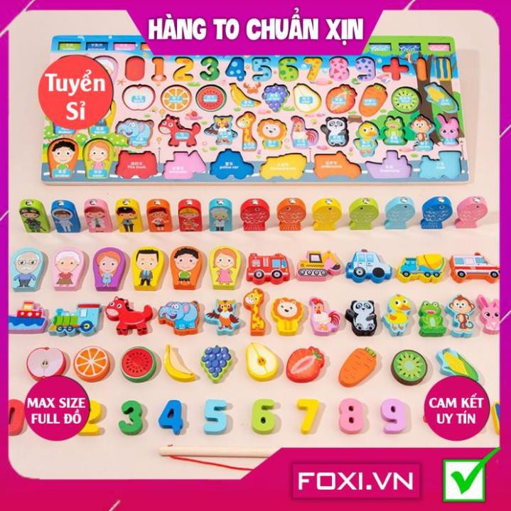 [FREESHIP HÀNG ĐẸP] Đồ chơi ghép hình bằng gỗ Foxi-Đồ chơi trẻ em lắp ráp trí tuệ-tăng trí thông minh và tập trung