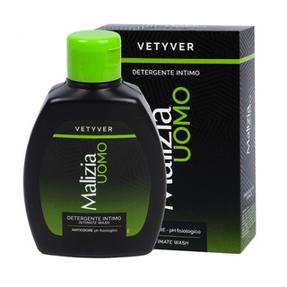 Dung dịch vệ sinh nam Malizia Vetyver Uomo hương cỏ thơm cao cấp Italia 200ml - Hàng chính hãng