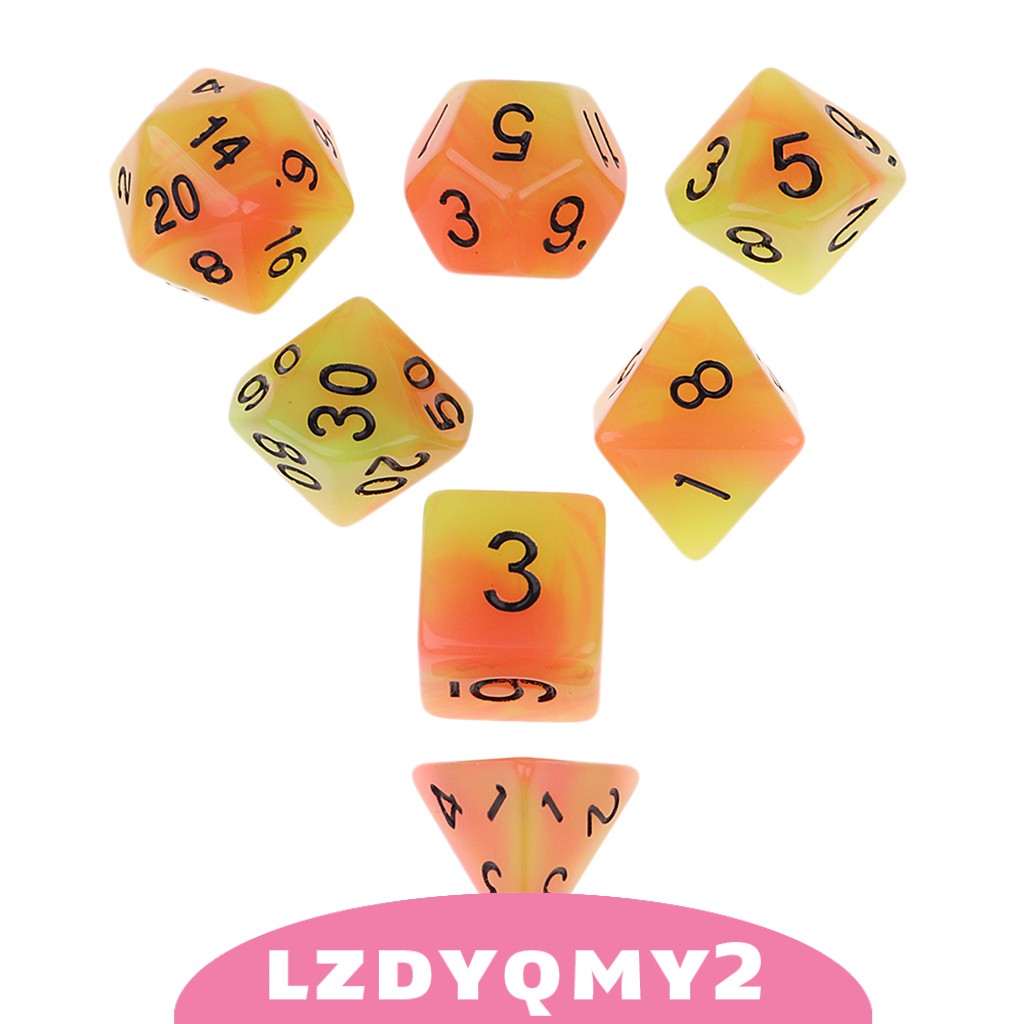 7 Xúc Xắc Đa Diện D4-D20 Cho Dnd Rpg Mtg Board Game # 1