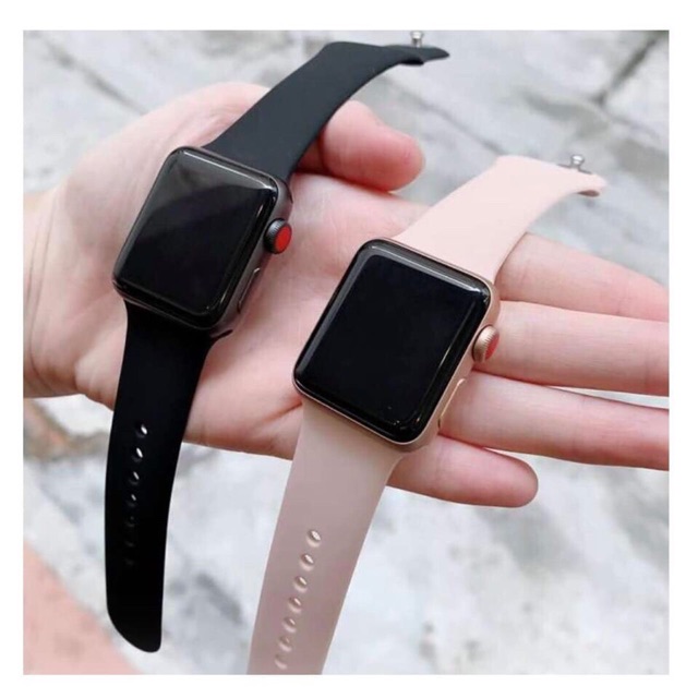 CHÍNH HÃNG  Dây Apple Watch Cao Su - Dây Đeo Silicon Mềm Cho Apple Watch Iwatch Size 38 mm 42 mm 40 mm 44 mm