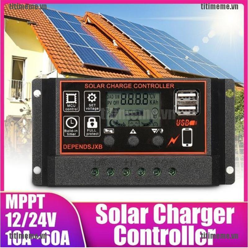 Bộ Điều Khiển Sạc Năng Lượng Mặt Trời 10a-60a Mppt 12v / 24v
