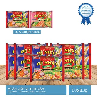 Combo 10 Gói Mì Đệ Nhất Thương Hiệu Acecook Gói 83g
