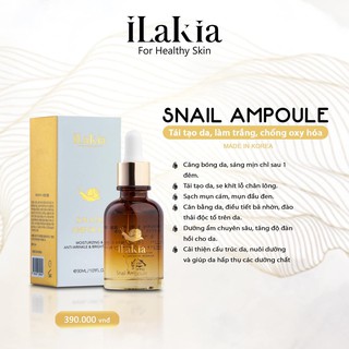 [Hàng Mới Về] Tinh Chất Ốc Sên ILAKIA (Snail Ampoule ILAKIA)