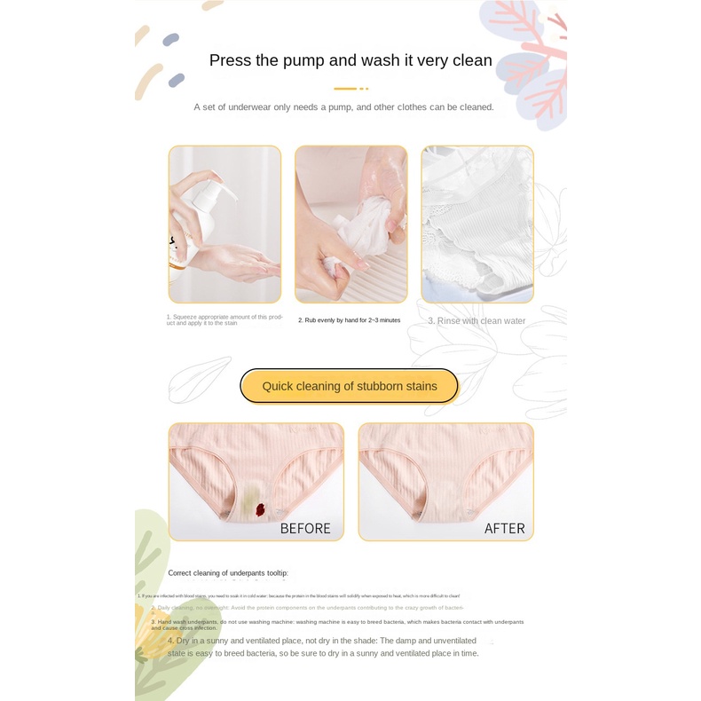 Nước Giặt Đồ Lót Kháng Khuẩn Loại Bỏ Vết Bẩn Đặc Biệt 260ml