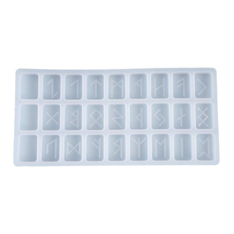 Khuôn Silicone Làm Mặt Dây Chuyền Hình Chữ &quot;Runes&quot;
