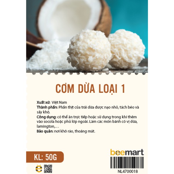 Cơm dừa loại 1 50gr (gói nhỏ)