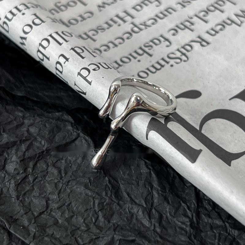 Nhẫn Dạng Lỏng Không Đều Hình Giọt Nước Kiểu Đường Phố Sáng Tạo Cho Nam Và Nữ