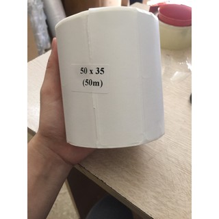 Decal giấy in tem nhãn mã vạch 50x35 cuộn 50m