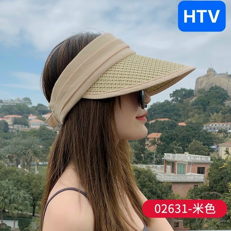 Mũ cói hở chóp đinh chữ m siêu xinh