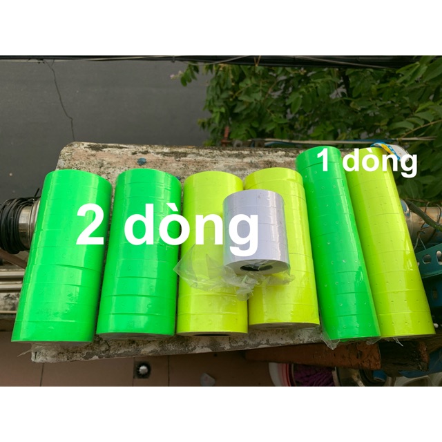 Combo 5 cuộn Tem giá 1 dòng/2 dòng