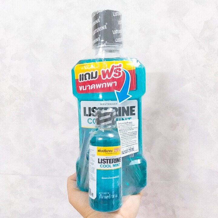 Nước Súc Miệng Listerine Thái Lan chai 750ml Tặng Kèm Chai Nhỏ 100ml Thái Lan