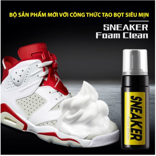 Combo 4 MónNước lau giày CHUYÊN DỤNG Sneaker Cleaning 150ML tẩy ố vàng, ẩm mốc, làm trắng