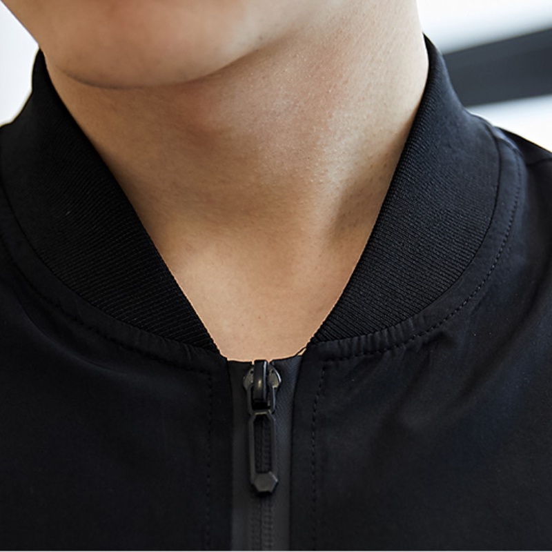 Áo Khoác Bóng Chày Bomber Cổ Đứng Chống Thấm Nước Chắn Gió Phong Cách Hàn Quốc Cho Nam