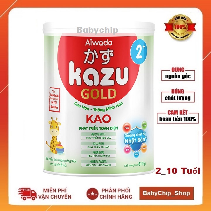 Sữa Kazu gold Kao số 0+ 1+ 2+ 810g [Date 2024]