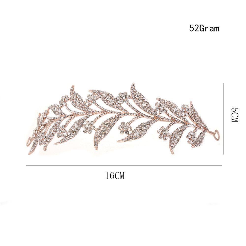 Kẹp Tóc Trang Trí Hình Chiếc Lá Thời Trang Cho Cô Dâu|Vương Miện Hợp Kim Phong Cách Hàn Quốc