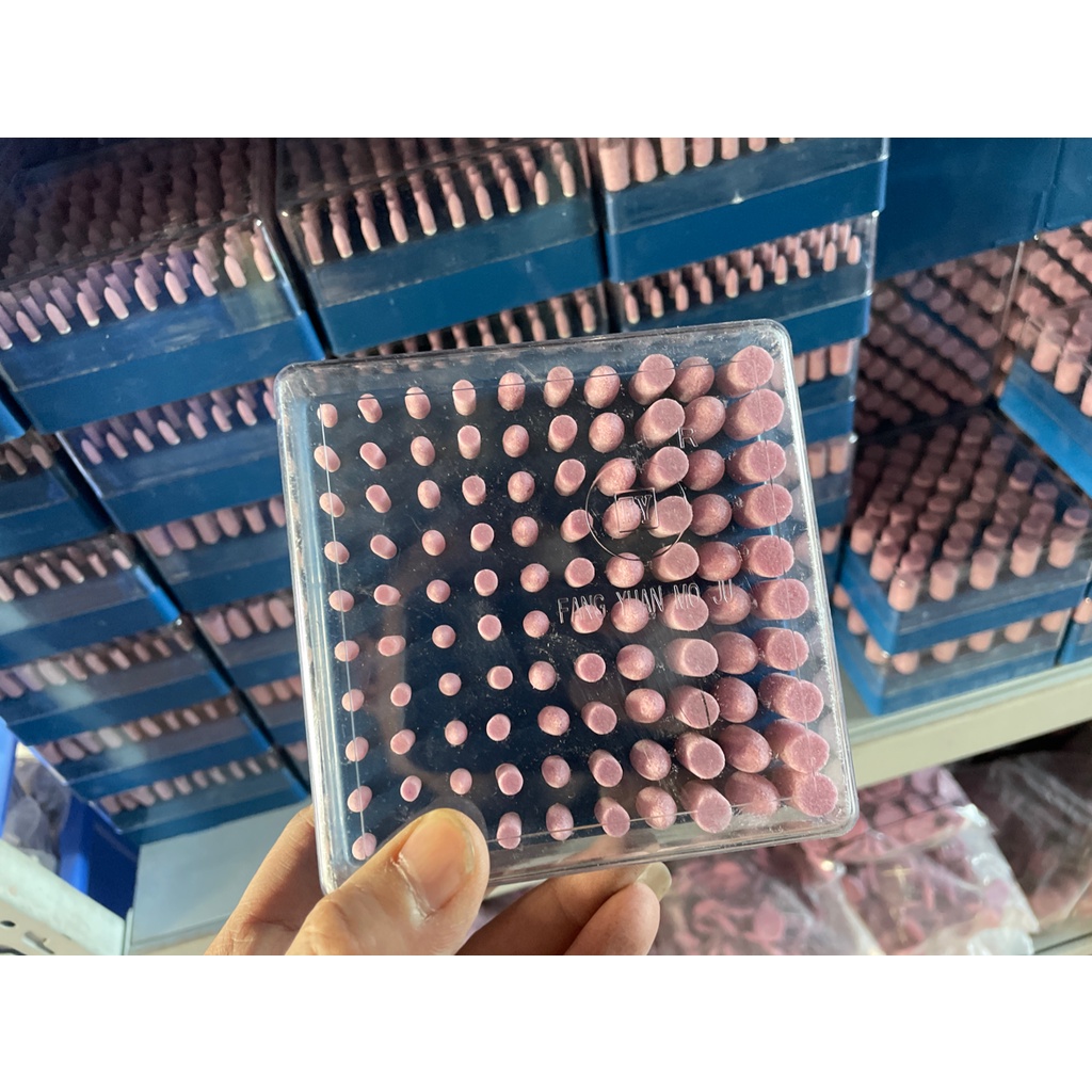 BỘ ĐÁ MÀI KHẮC, ĐÁNH BÓNG 100 CHI TIẾT TRỤC 3MM - ĐẦU MÀI HÌNH TRỤ VÀ NÓN 4 - 10MM