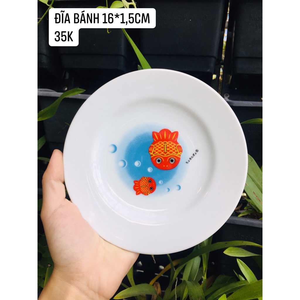 GỐM NHẬT - SET CÁ ĐỎ CỰC XINH