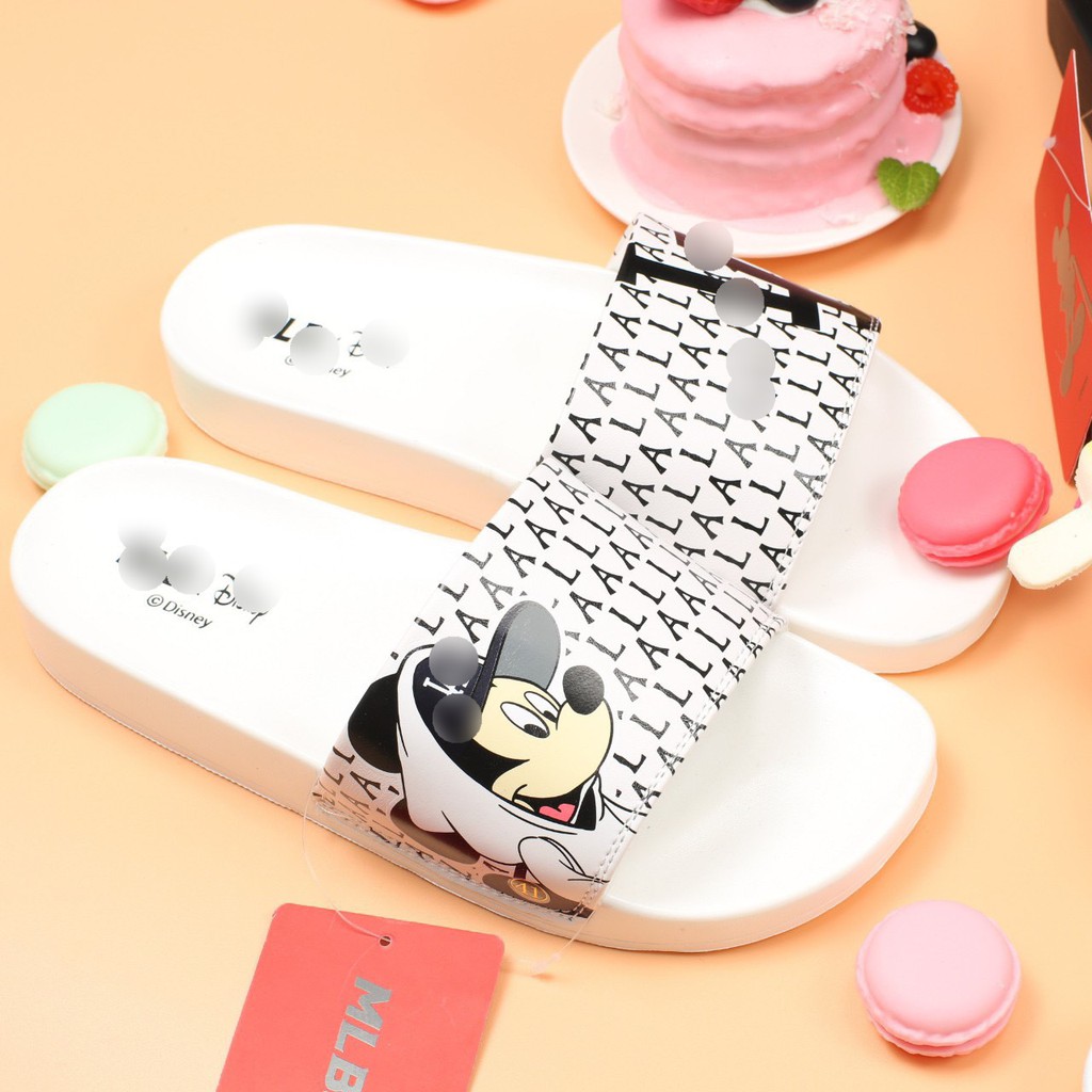Dép m l b trắng disney nam nữ