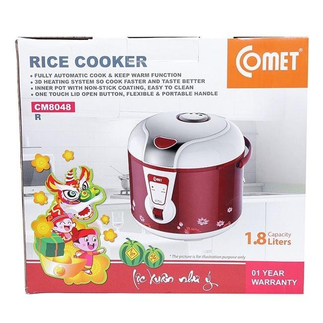 [Mã 267ELSALE hoàn 7% đơn 300K] Nồi cơm điện Comet CM8048