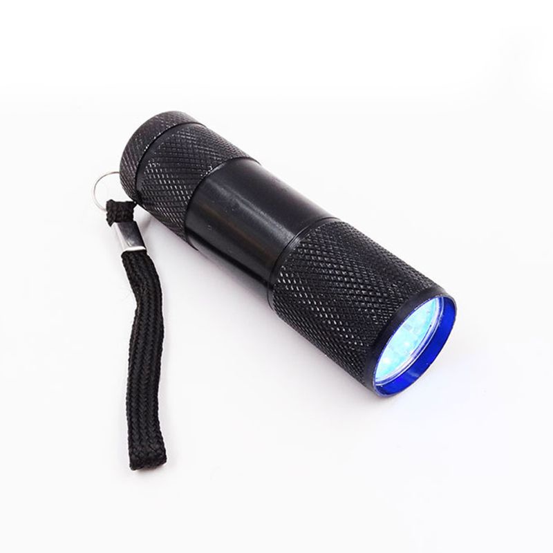 Đèn pin LED UV sấy sơn móng tay resin soi trang sức 9W UV 9 bóng 395nm