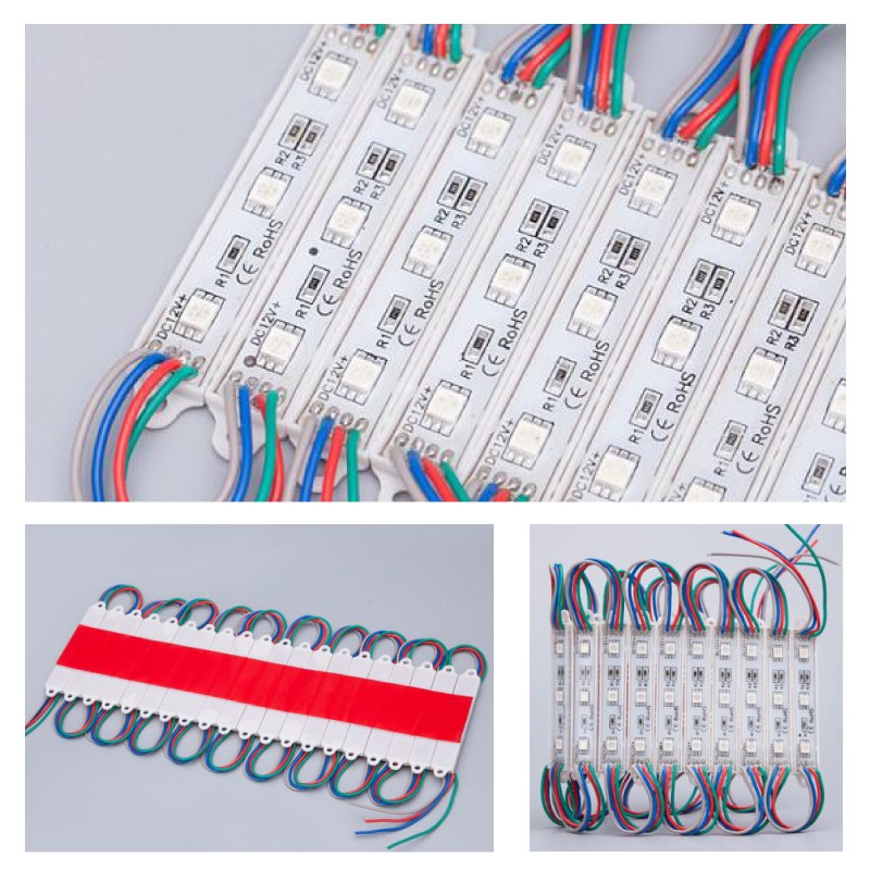 LED HẮT 3 BÓNG 7 MÀU RGB - 12V