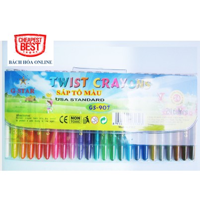 Sáp vặn Gstar 907 24 màu ngắn