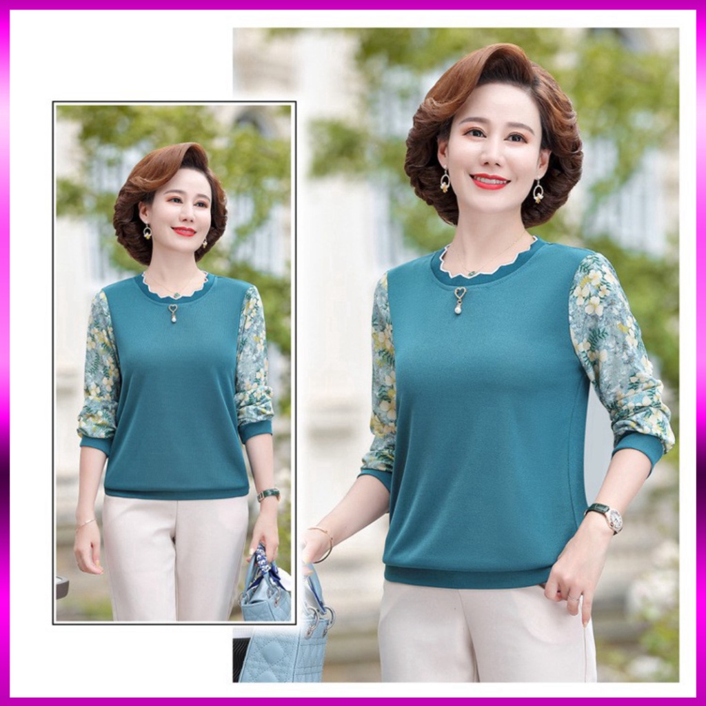 áo len nữ trung niên cao cấp, len ngọc