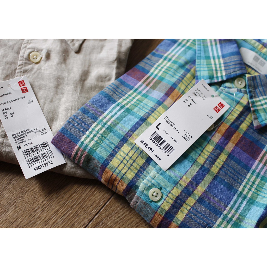 Sơ mi đũi UNIQLO ngắn tay | BigBuy360 - bigbuy360.vn