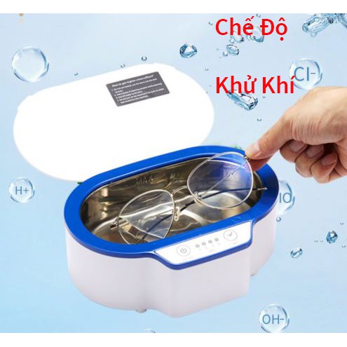 Máy Rung Khử Khí Bằng Sóng Siêu Âm Đa Năng 0,8L, Máy Làm Sạch Sâu Đa Năng