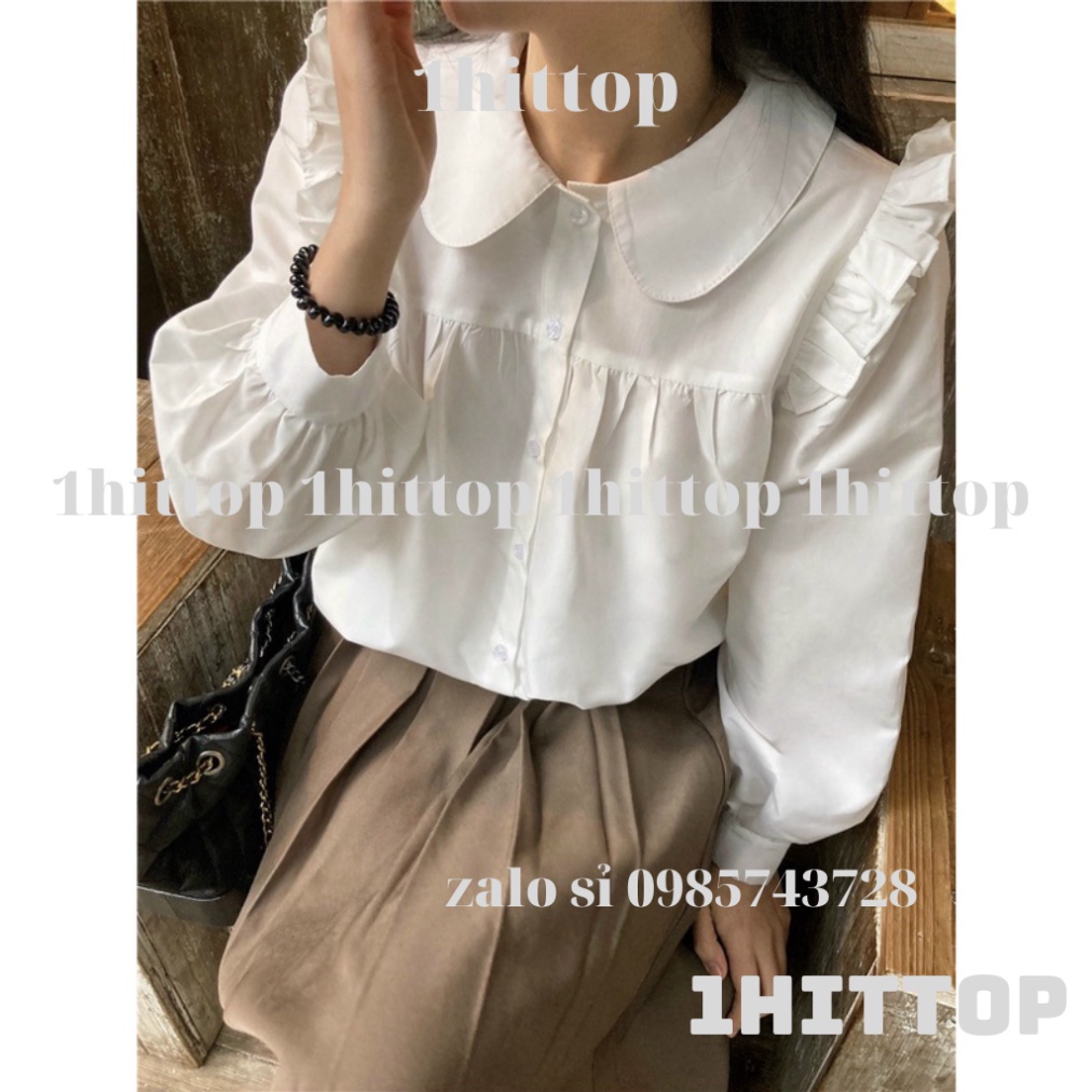 Áo sơ mi cổ sen , áo babydoll tiểu thư NH000100 1hittop
