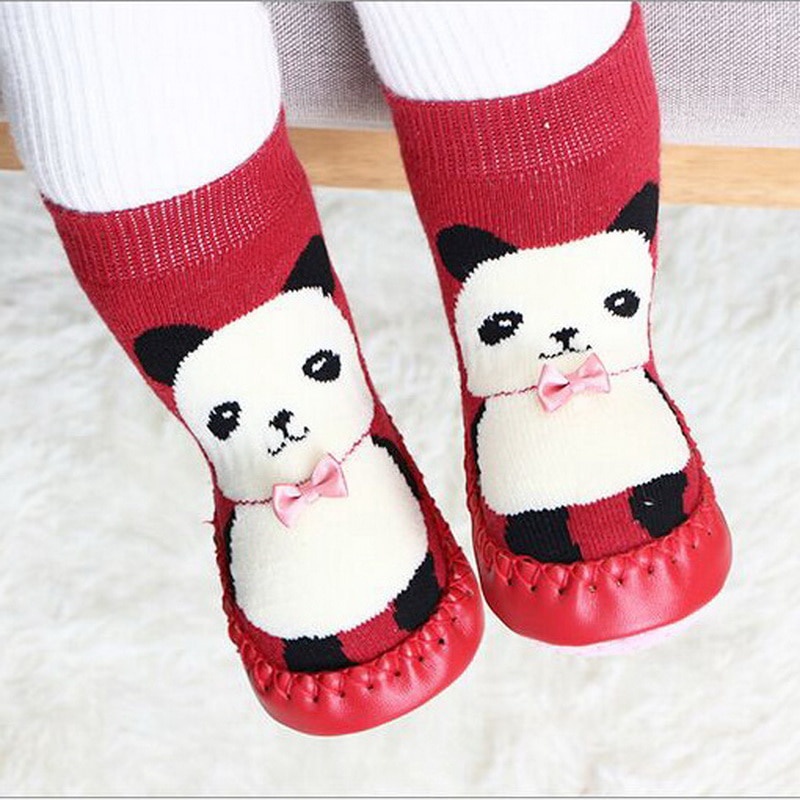 Vớ Cotton Dày Dặn In Họa Tiết Động Vật Dễ Thương Cho Bé