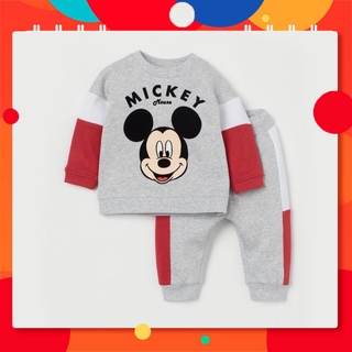 ❣️FREESHIP❣️Bộ nỉ da cá Mickey phối cho bé trai size 12m-6y