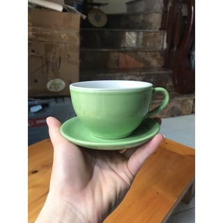 Combo 10 bộ cốc đĩa capuchino đủ màu