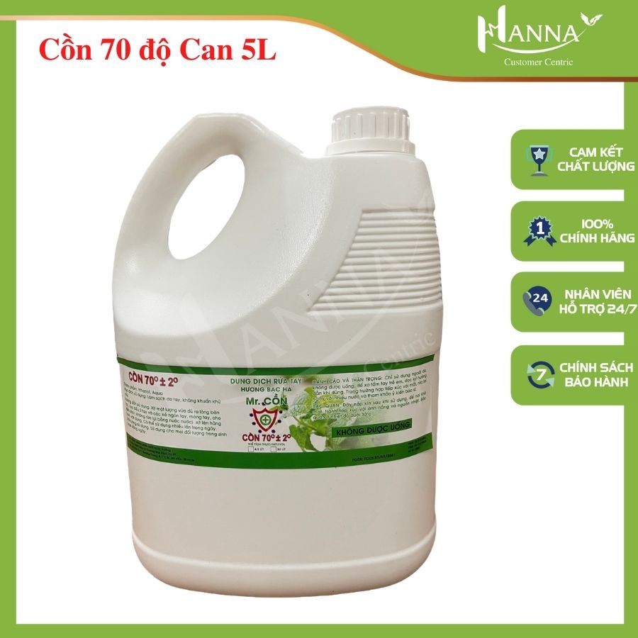 [Hỏa Tốc 2h] Cồn Ethanol 70 độ (Can 4.5 L) giá cực rẻ, Mr.CỒN sát khuẩn tay, xịt khuẩn bề mặt, văn p