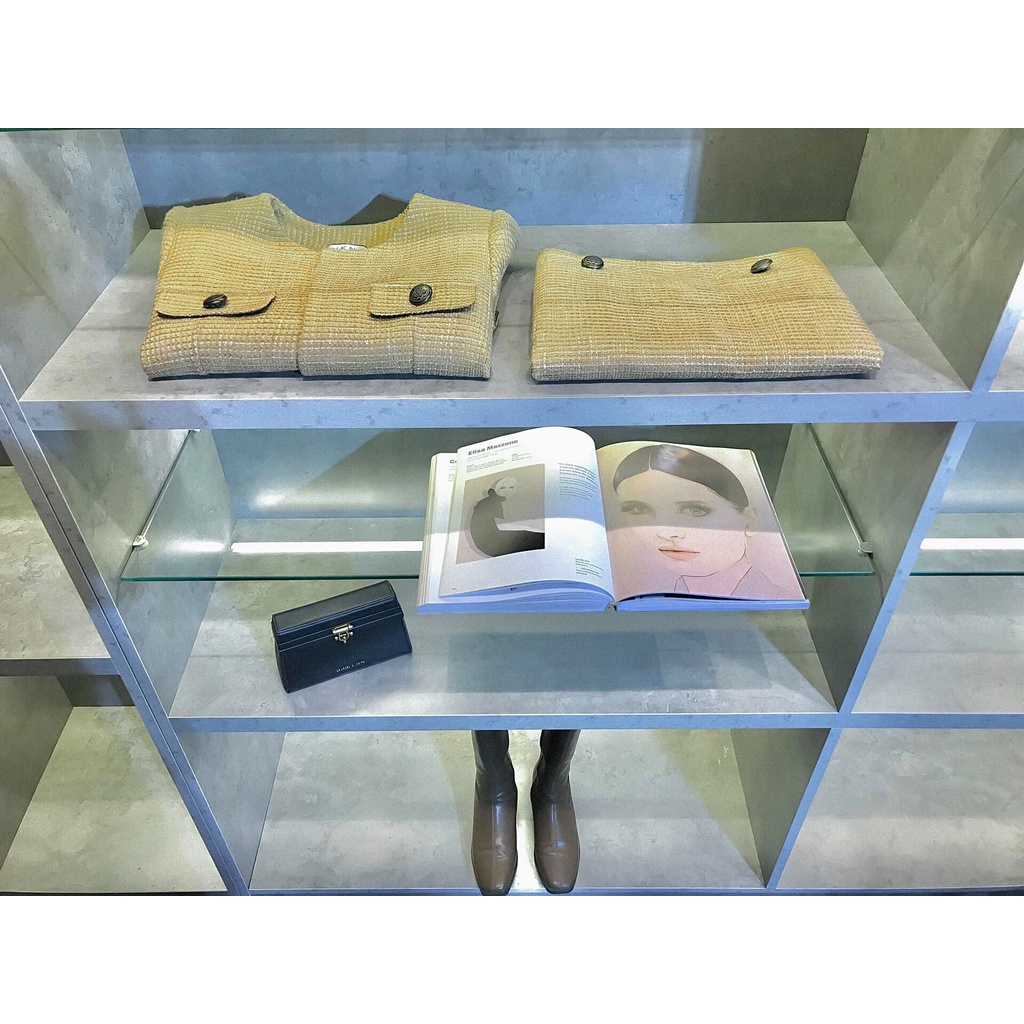 Áo Khoác Dạ Thiết Kế NKN Tweed Amina Yellow - Thời Trang Thiết Kế Cao Cấp