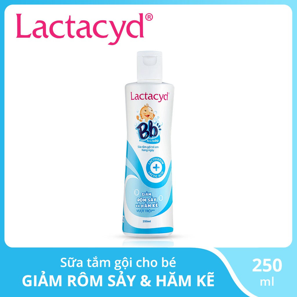 Sữa Tắm Gội Cho Bé 🧴 LACTACYD BB 🧴 Trị Rôm Sảy Và Hăm Kẽ Chai 250ml