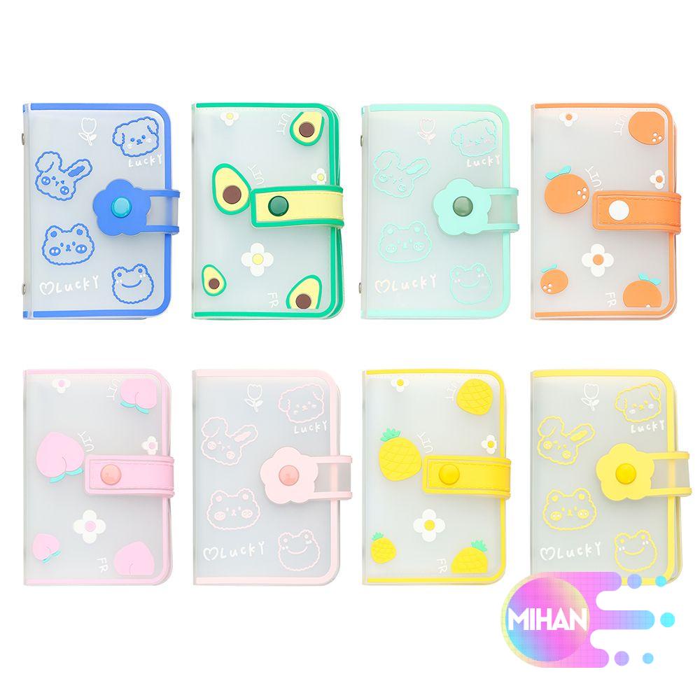 Album nhỏ có 20 ngăn túi đựng ảnh/ thẻ in hình trái cây nhiều màu tùy chọn