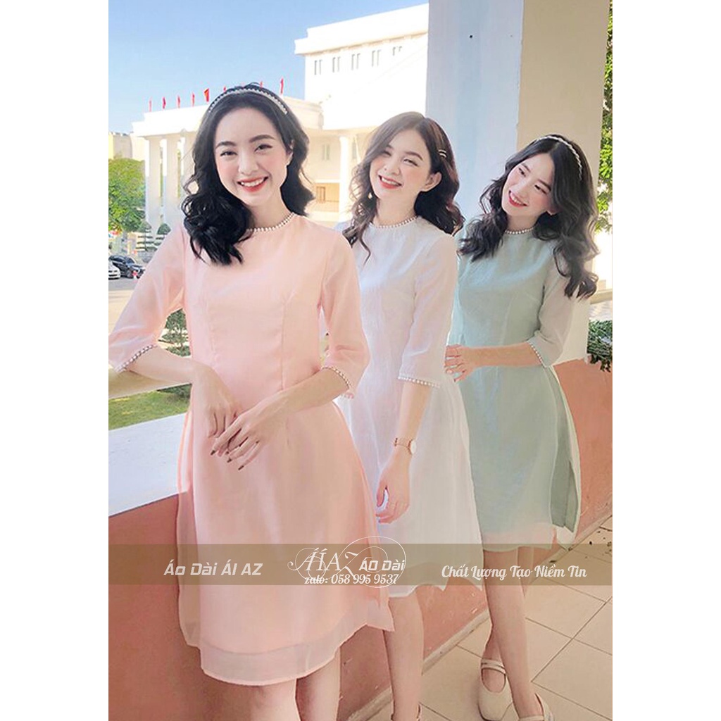 Áo Dài Cách Tân Nữ Tay Lỡ AD17