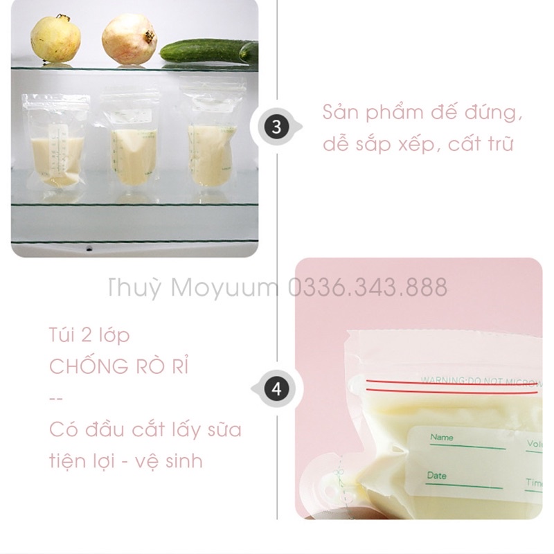 Túi trữ sữa MISUTA 150ml/ 200ml- Hộp 30 túi