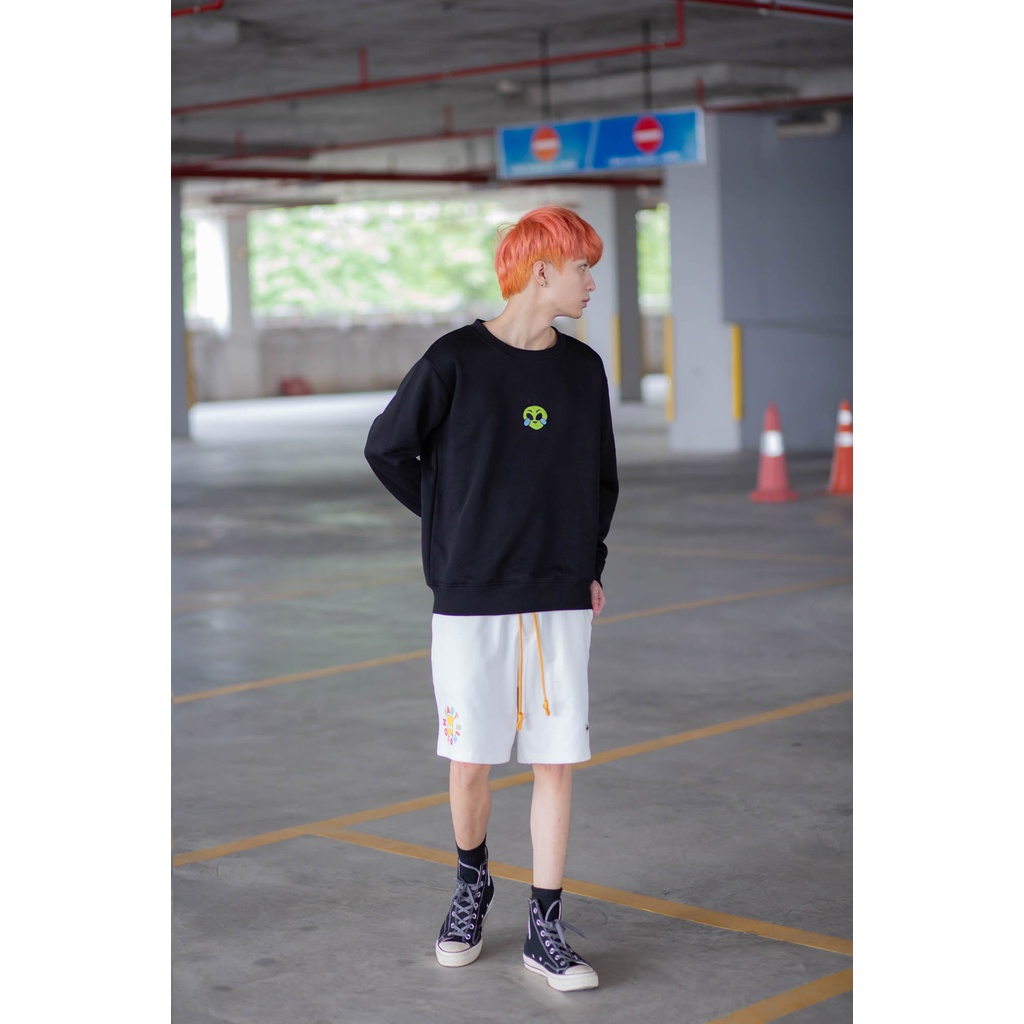 Áo Sweatshirt Unisex BOO Dáng Rộng Thêu Hình LMAO Alien OOB Cá Tính Phong Cách Gen Z Độc Đáo