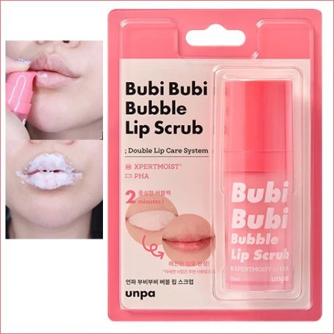 Tẩy Tế Bào Chết Sủi Bọt Cho Môi Unpa Bubi Bubi Bubble Lip Scrub 10ml