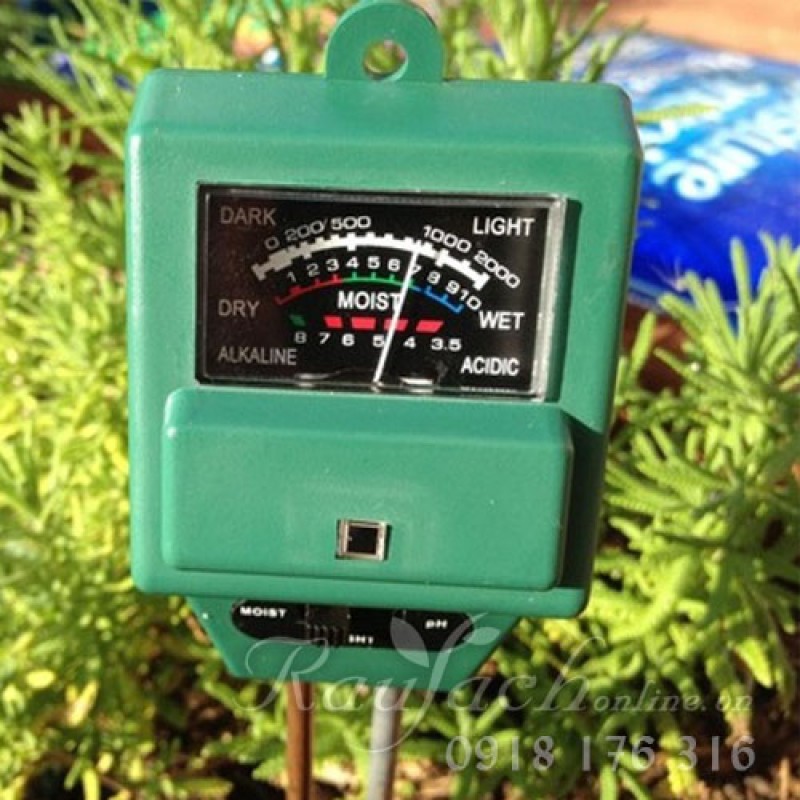 Máy đo độ PH, độ ẩm của đất, đo ánh sáng, bút đo PH 3 trong 1