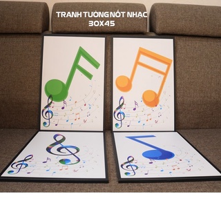 Tranh âm nhạc decor,tranh treo tường, thiết kế hình nốt nhạc, nhạc cụ
