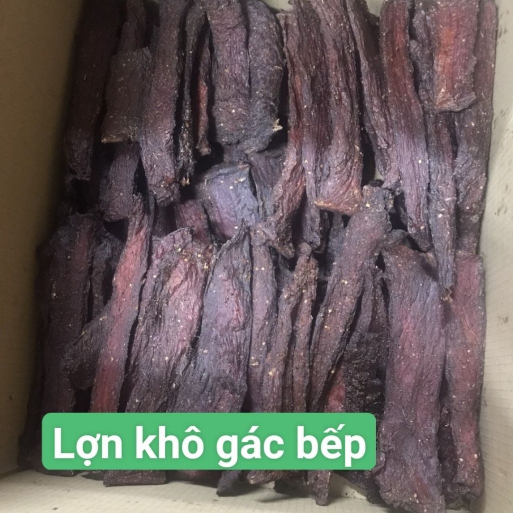 Thịt Lợn Khô Gác Bếp Tây Bắc thơm mùi hạt dổi mắc khén Tặng Chẩm Chéo | BigBuy360 - bigbuy360.vn