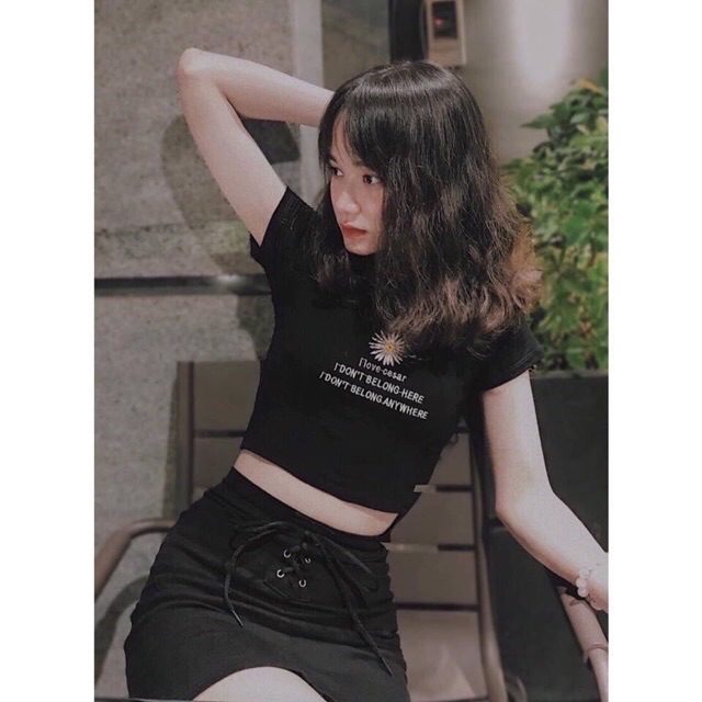 ÁO CROPTOP HOA CÚC