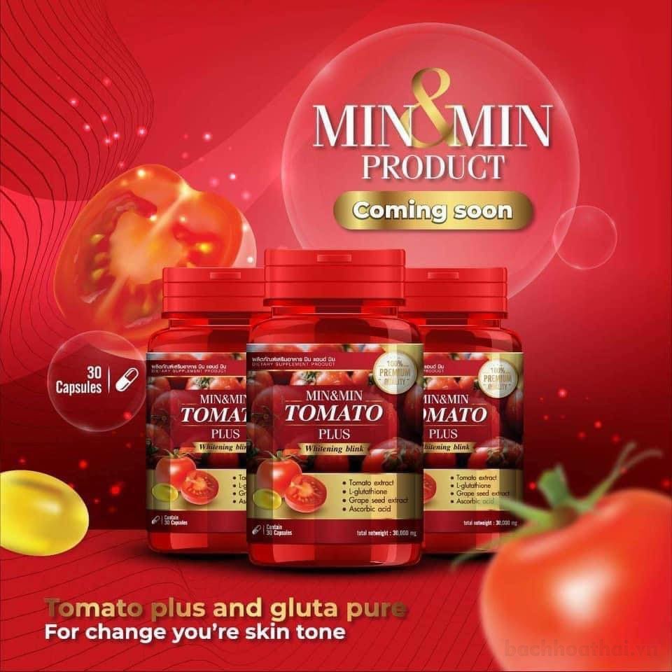 vıên uốnǥ trắŉg da min and min Tomato Plus Whitening Blink Thái Lan