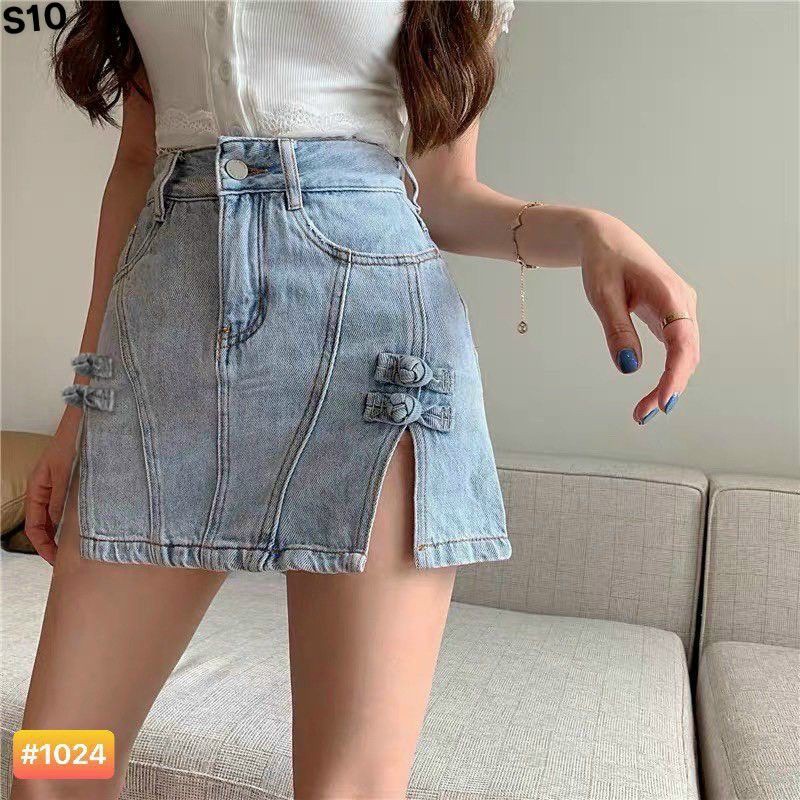CHÂN VÁY JEANS XẺ TÀ MẪU MỚI